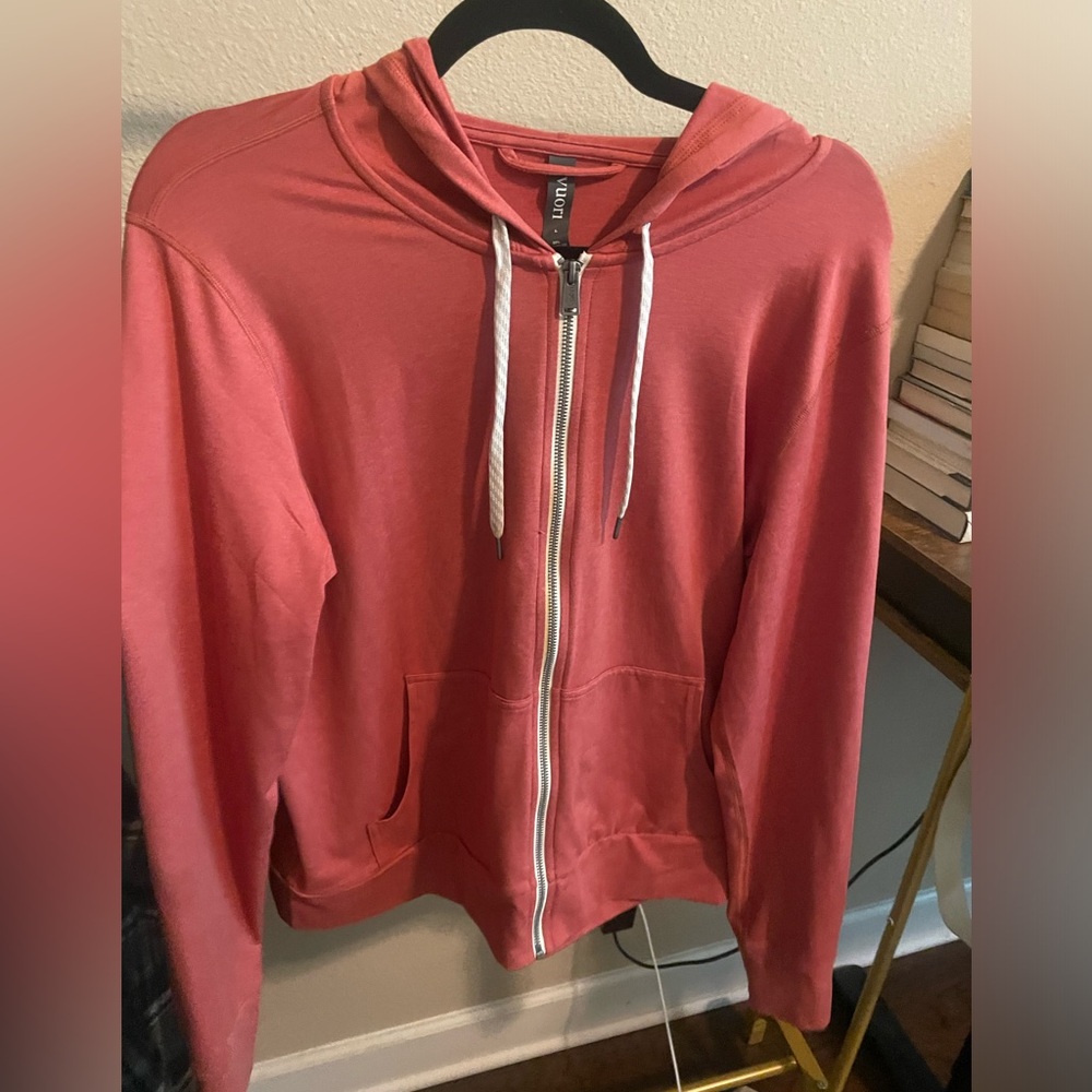 Vuori Halo Hoodie, Orange-red, Size Large